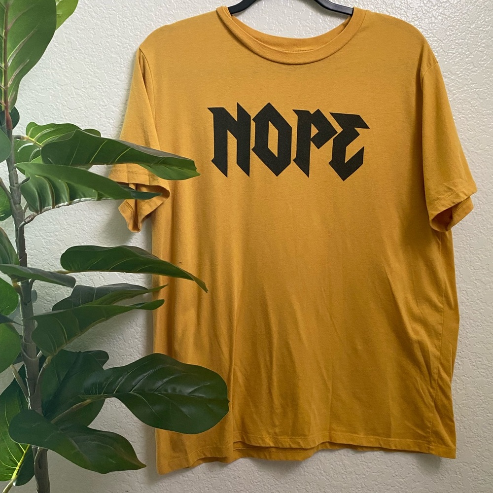 Cold Crush Mustard Yellow NOPE Graphic Tee Shirt
